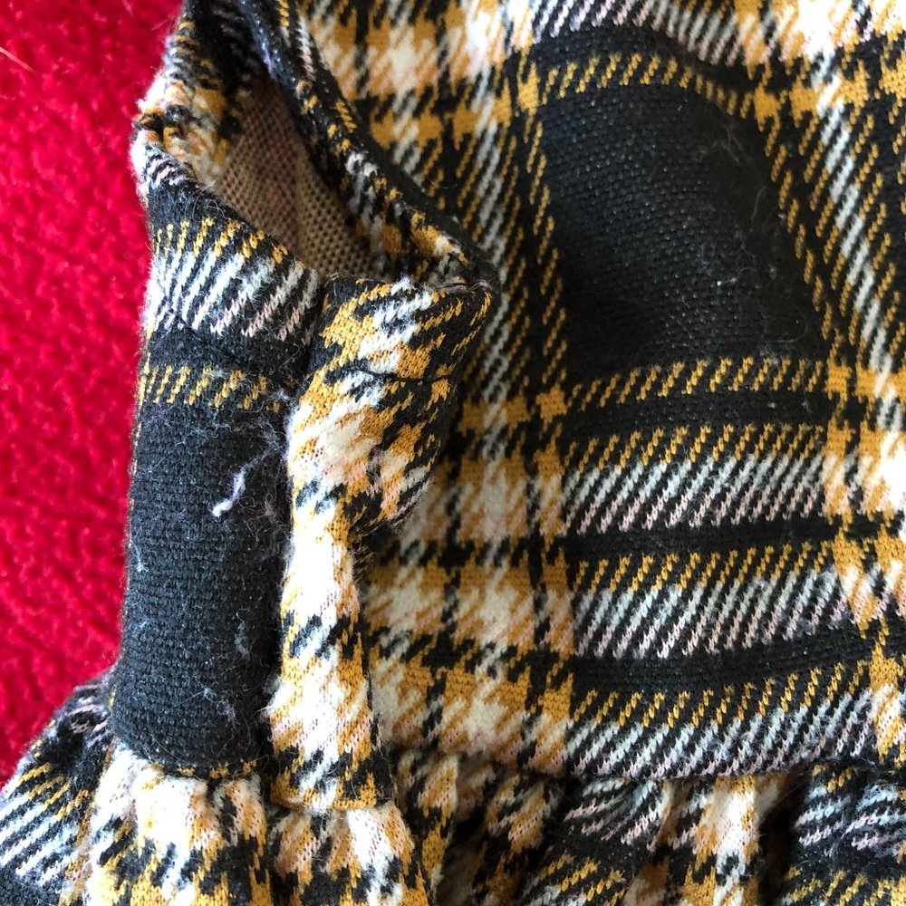 Nannette Baby Girl Dress Fall Plaid Black White Gold Brown Size 3T - Picture 10 of 15
